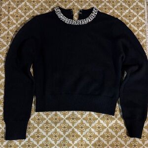Embellished Black Sweater